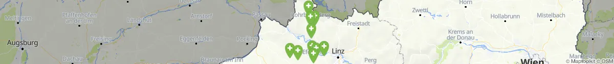 Kartenansicht für Apotheken-Notdienste in der Nähe von Hörbich (Rohrbach, Oberösterreich)